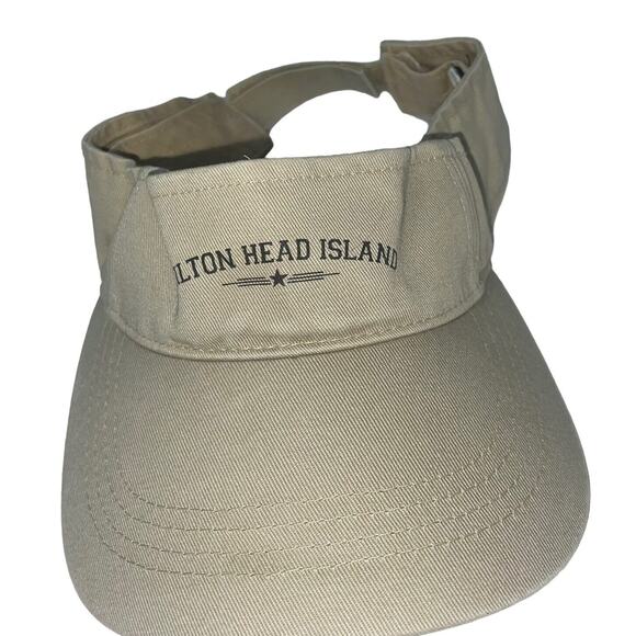 Hilton Head Island Visor Hat Cap Adjustable Camp Golf Tennis Cotton Holiday - Picture 2 of 11